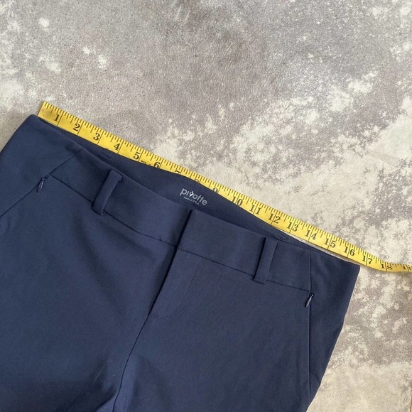 Pivotte Technical Stretch 24/7 Navy Blue Bordeaux Trouser Pants Size 12 - Picture 2 of 11